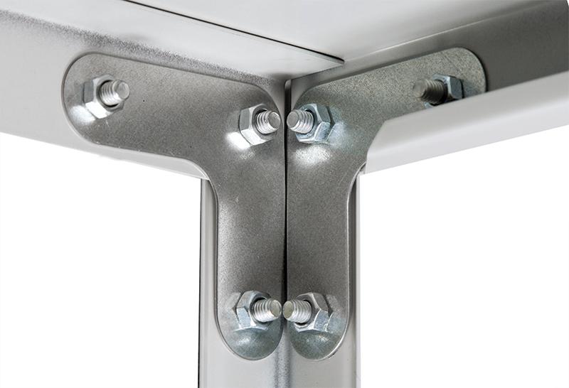 Комплект Г-образного крепежа стойки (Г-образные уголки 4 шт.+ подпятник пласт.1 шт.) Standart